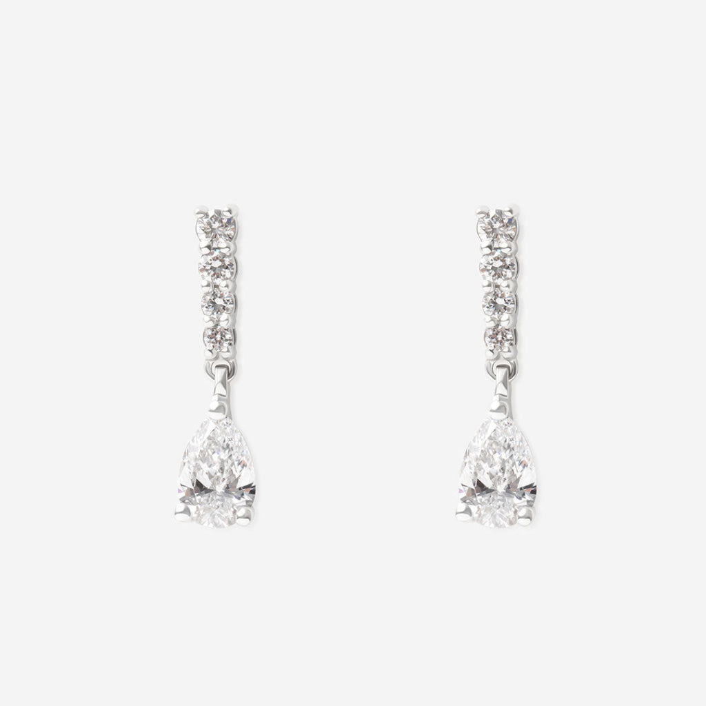 Lullaby 1ct | Lab Grown Diamond Drop Earrings in 9ct White