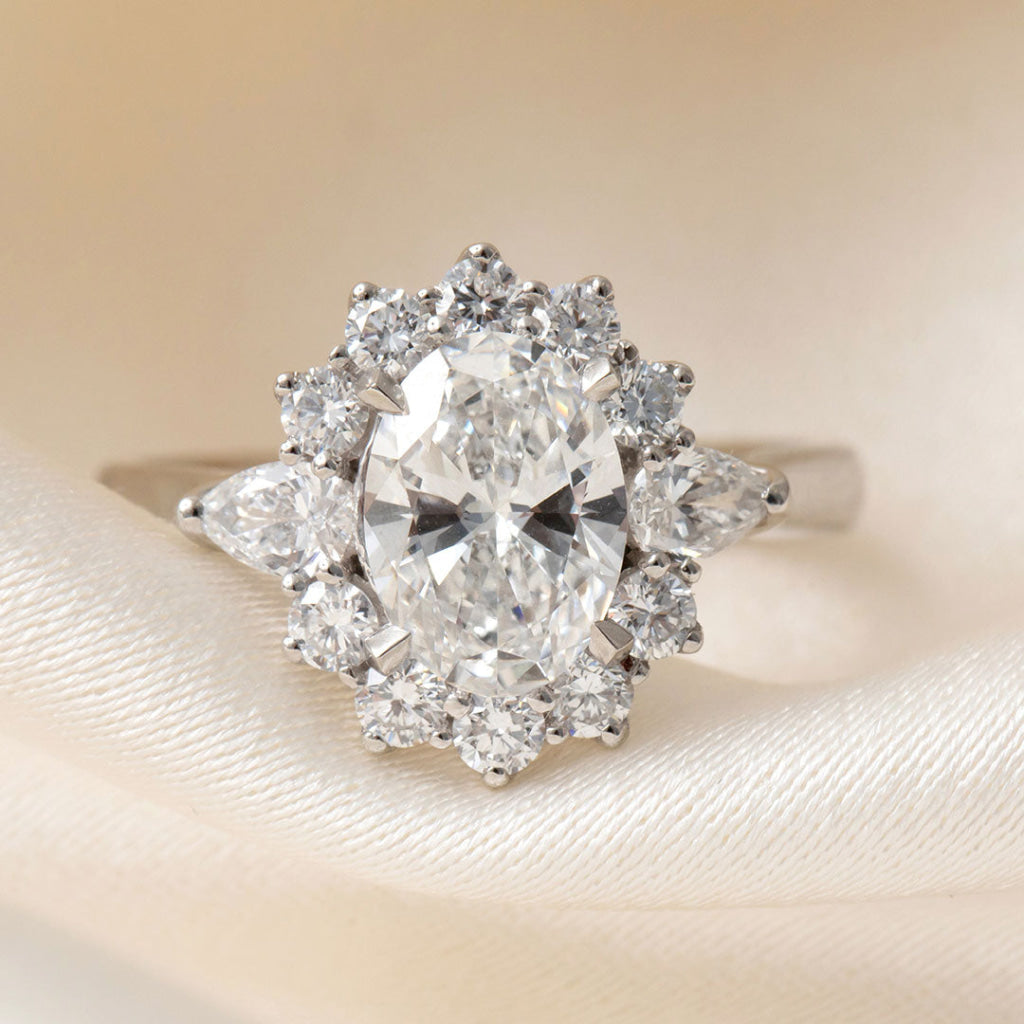 LUMA | Oval Solitaire Lab Grown Diamond Engagement Ring in Platinum