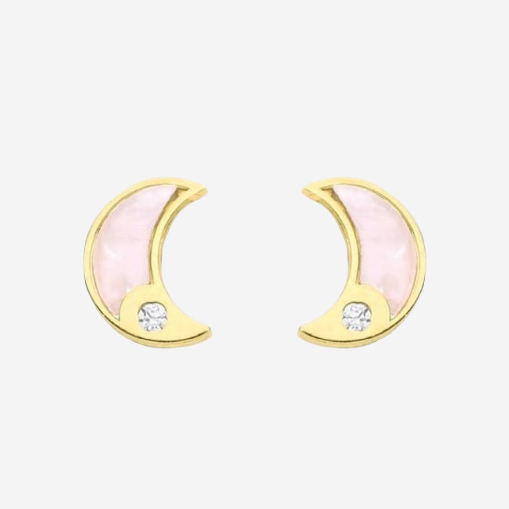 Luminous Moon Earrings | 9ct Gold
