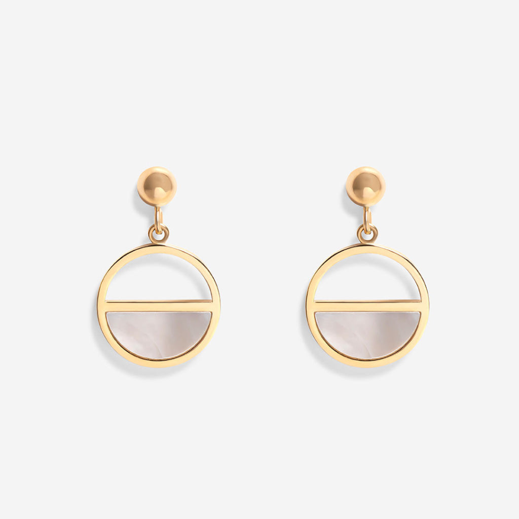 Lunar Glow Earrings | 9ct Gold - Earrings