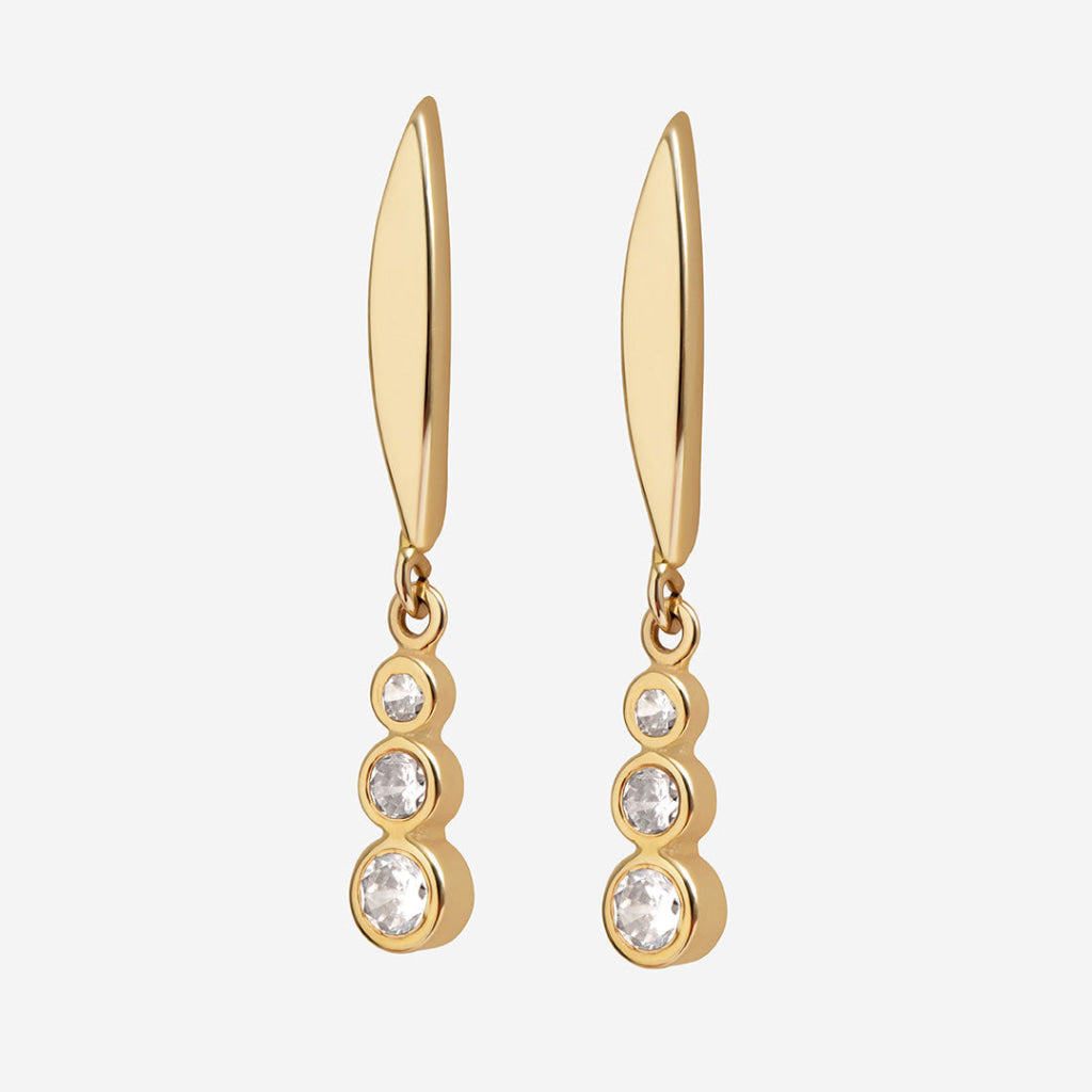 Luxe Drop Earrings 9ct Gold Gear Jewellers