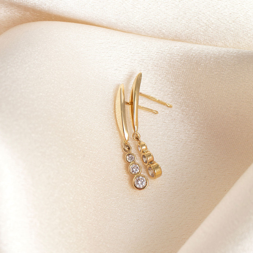 Luxe Drop Earrings 9ct Gold Gear Jewellers
