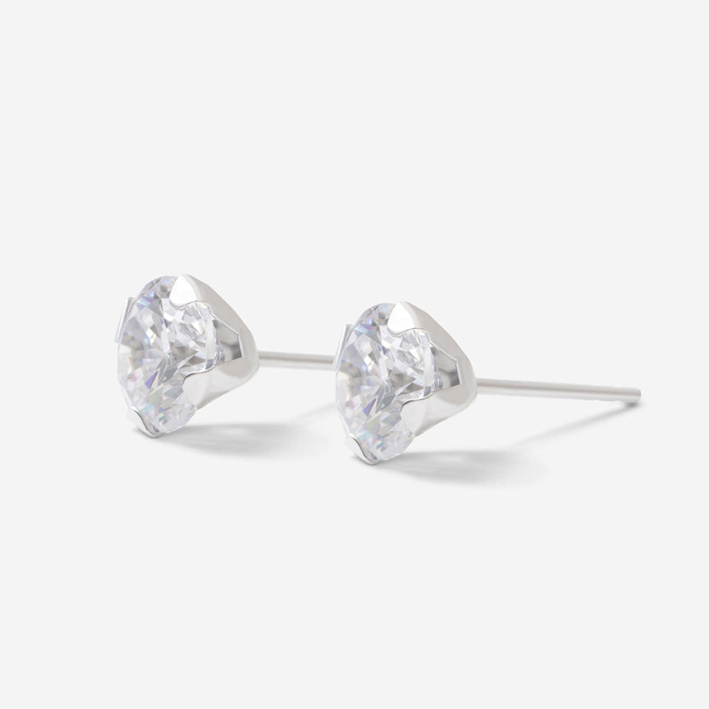 Classic Sparkle - 5mm Earrings | 9ct White Gold - Earrings