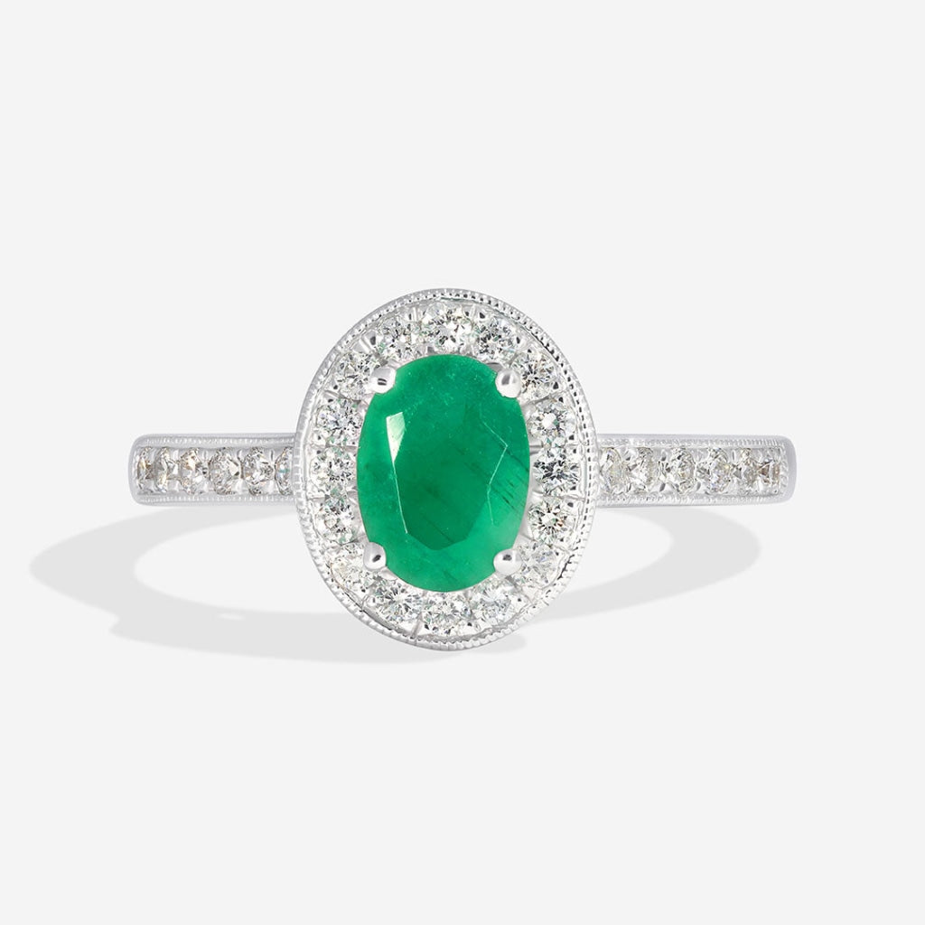 LYON | Emerald Diamond Ring - 18ct White Gold