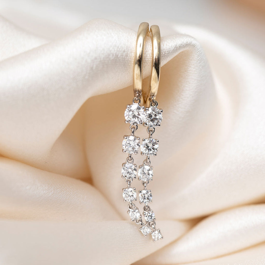 Lyric | Lab Grown Diamond Drop Earrings in 9ct Gold