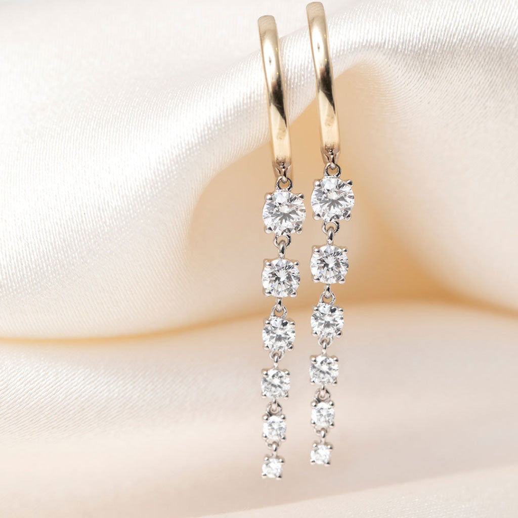 Lyric | Lab Grown Diamond Drop Earrings in 9ct Gold