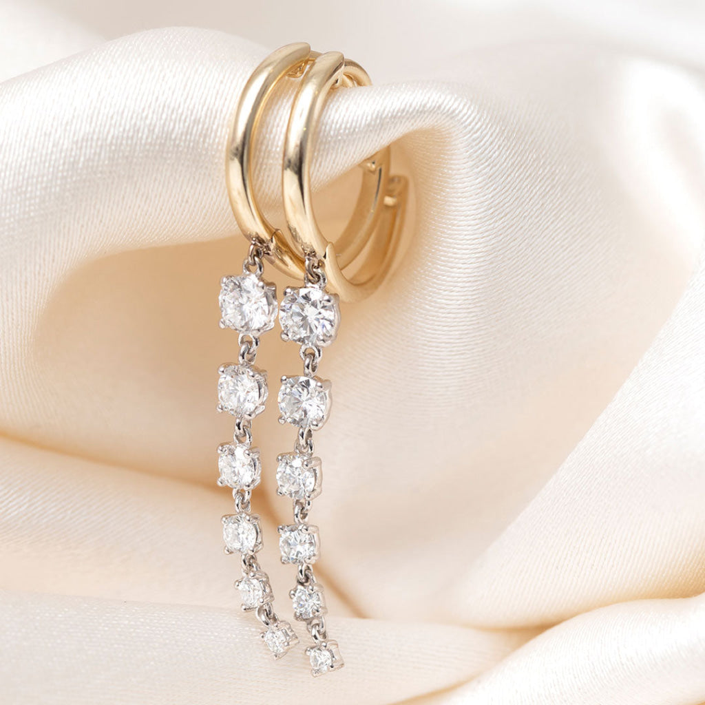 Lyric | Lab Grown Diamond Drop Earrings in 9ct Gold