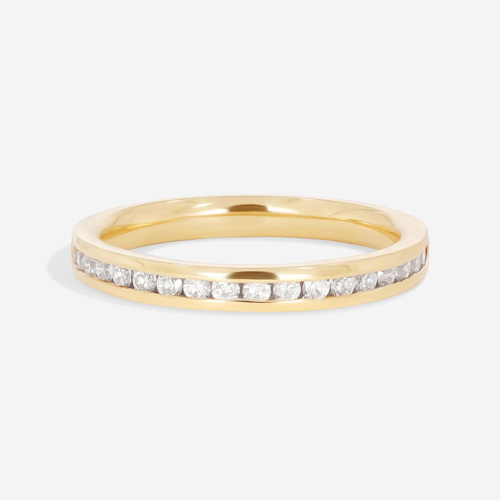 Channel Diamond Wedding Ring | 18ct Gold - Rings