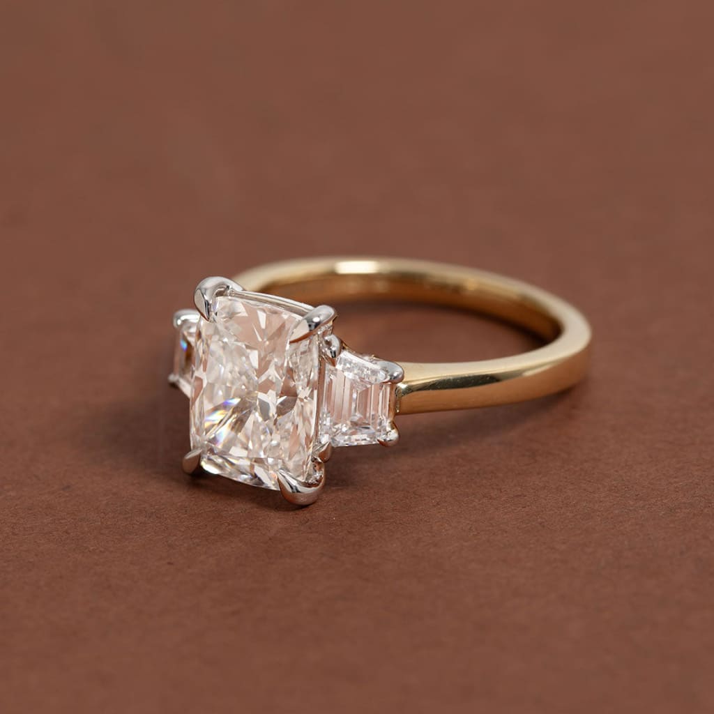 MADRID | Cushion Cut 3-Stone Lab Grown Diamond Set in 18ct