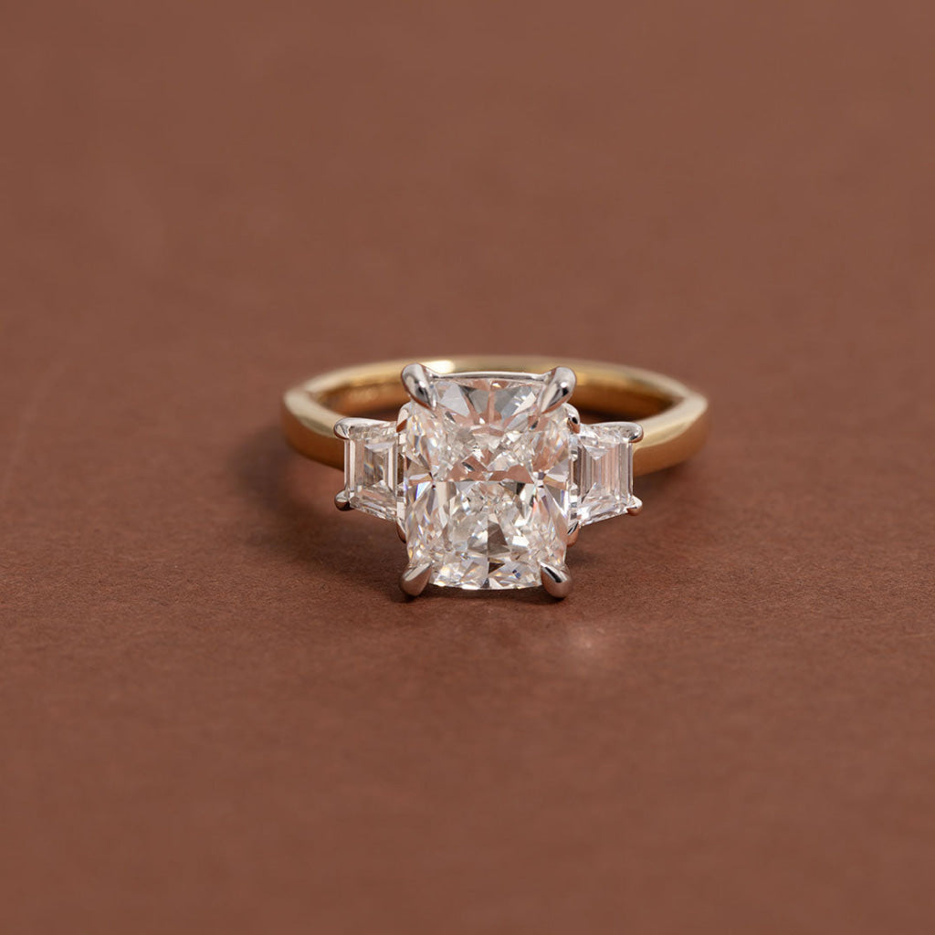 MADRID | Cushion Cut 3-Stone Lab Grown Diamond Set in 18ct