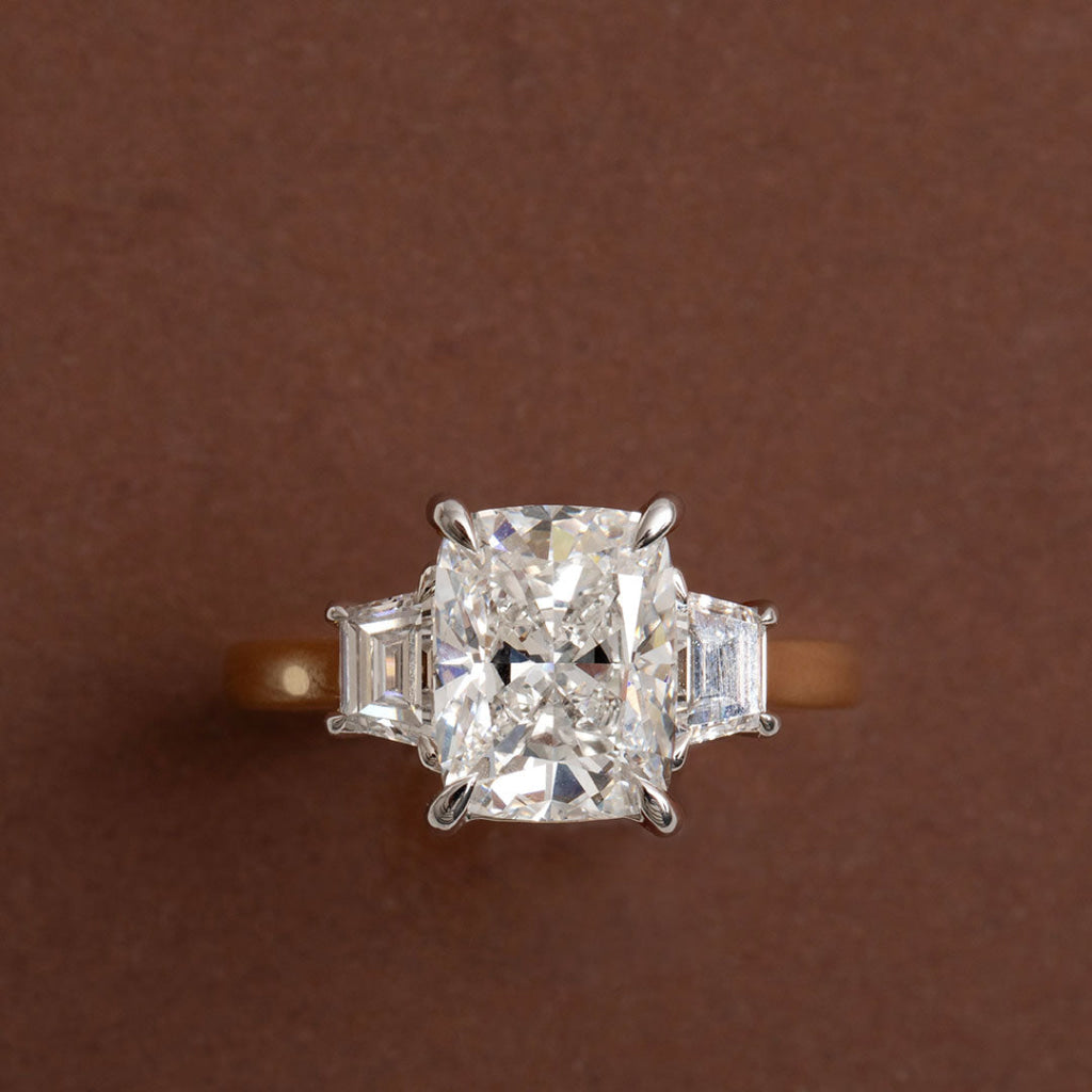 MADRID | Cushion Cut 3-Stone Lab Grown Diamond Set in 18ct