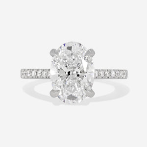 MARILYN 3.25ct | Oval Solitaire Lab Grown Diamond Engagement Ring in Platinum