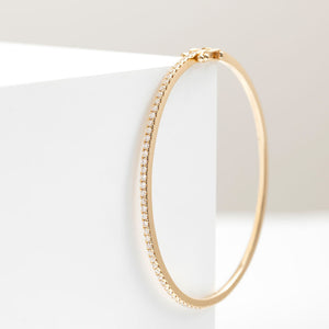 MARINA | Natural Diamond Bangle in 9ct Gold