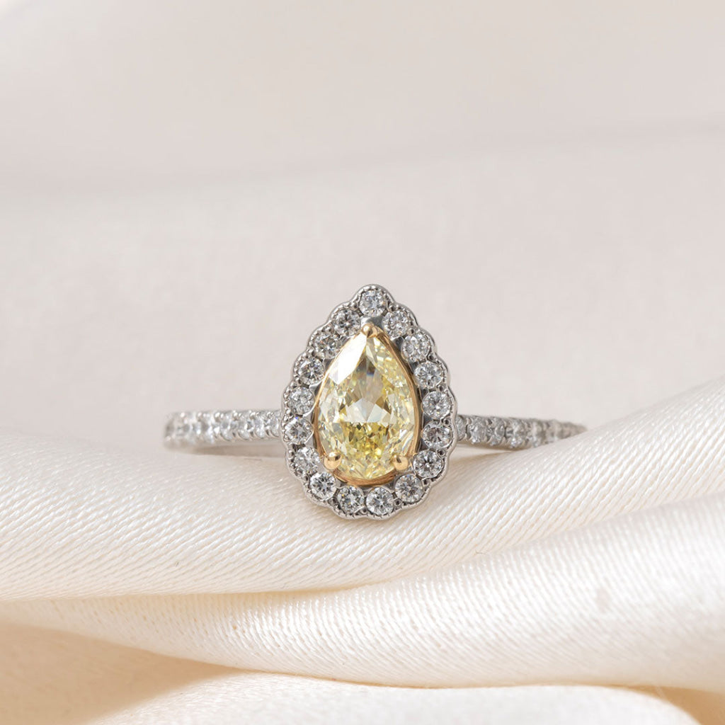 Marisol 0.90ct | Yellow Diamond Engagement Ring in Platinum