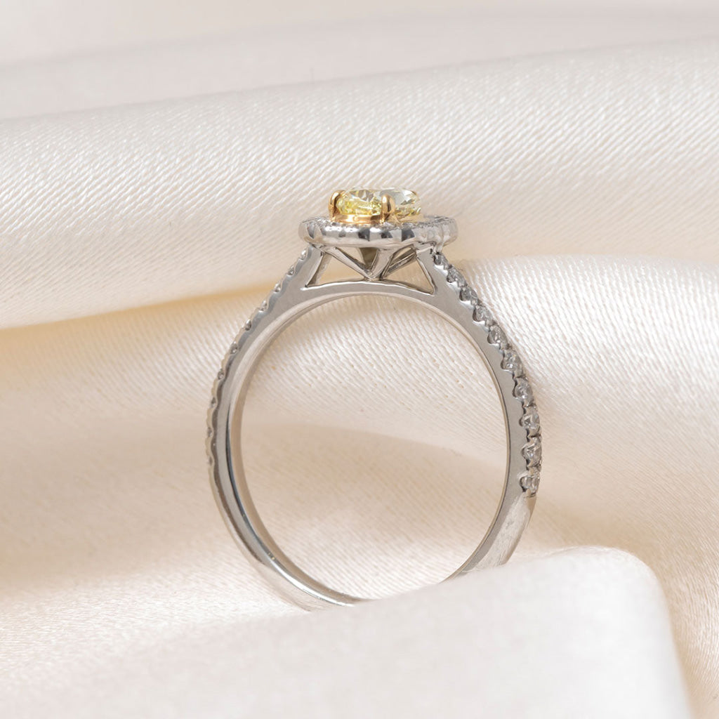 Marisol 0.90ct | Yellow Diamond Engagement Ring in Platinum
