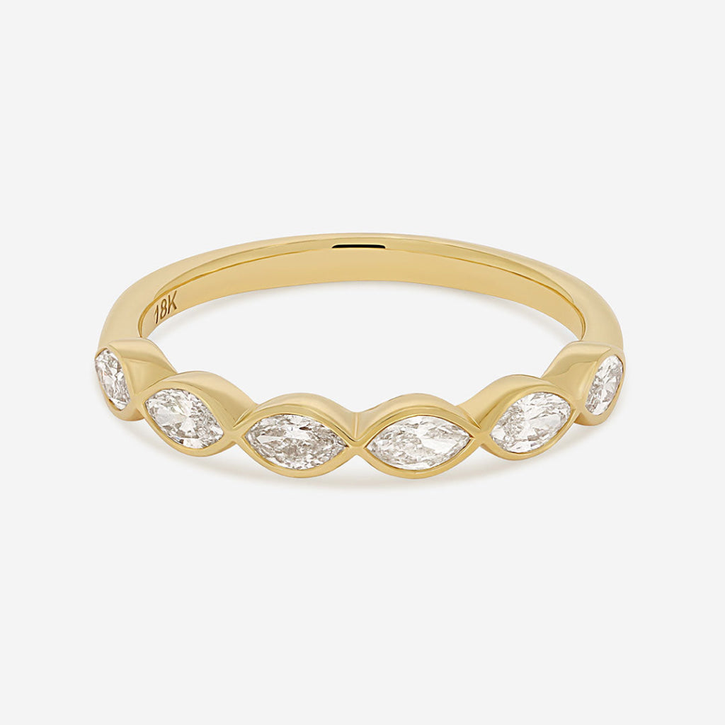 MARLA | Natural Diamond Wedding Ring in 18ct Gold - Rings