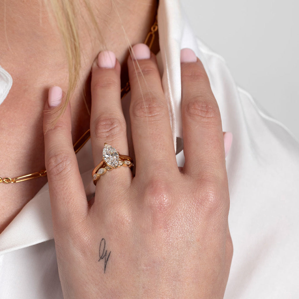MARLA | Natural Diamond Wedding Ring in 18ct Gold - Rings