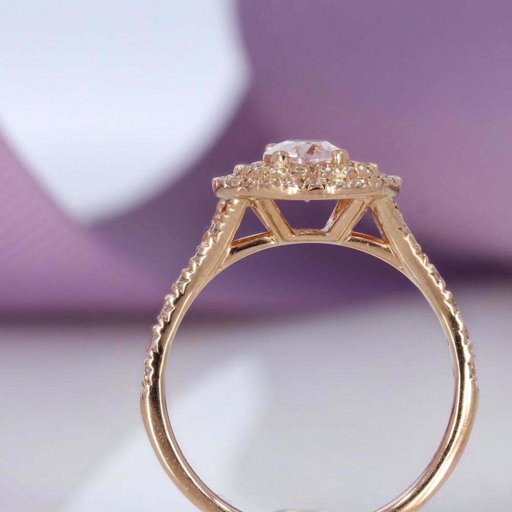 MAXINE | Morganite Diamond Ring - Rings