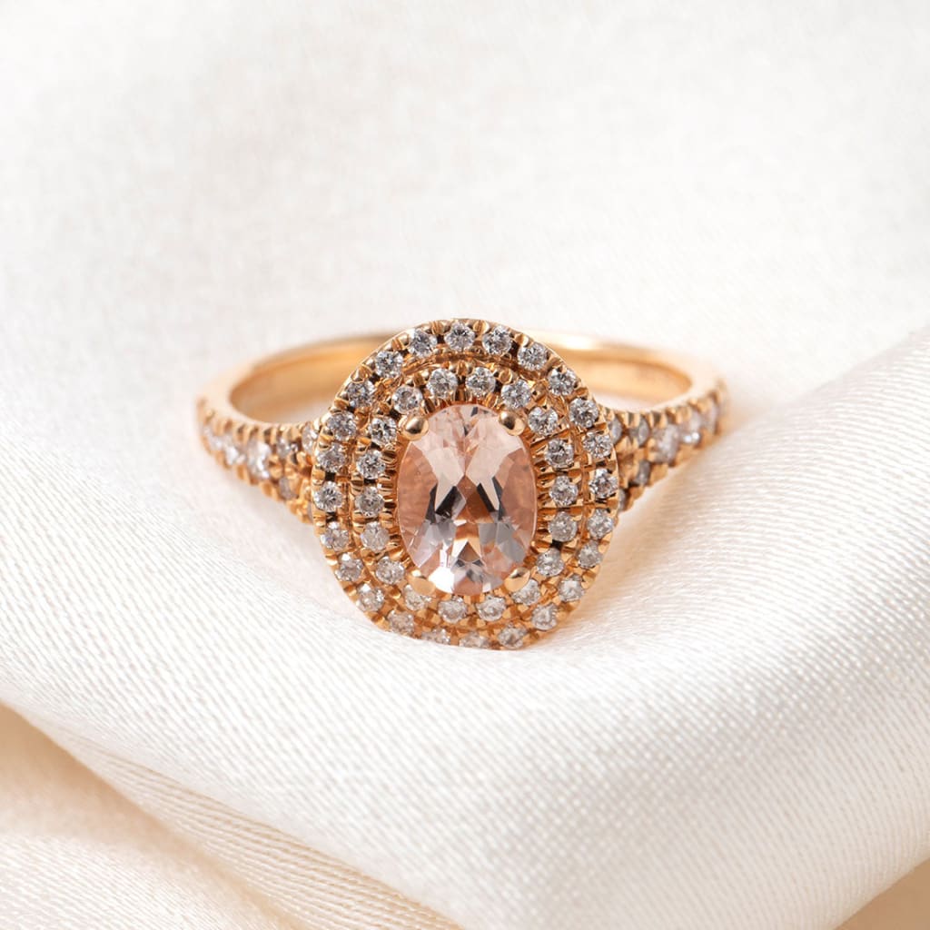 MAXINE | Morganite Diamond Ring - Rings