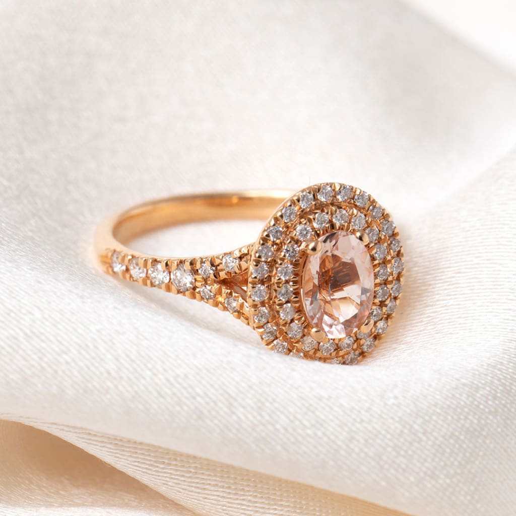 MAXINE | Morganite Diamond Ring - Rings