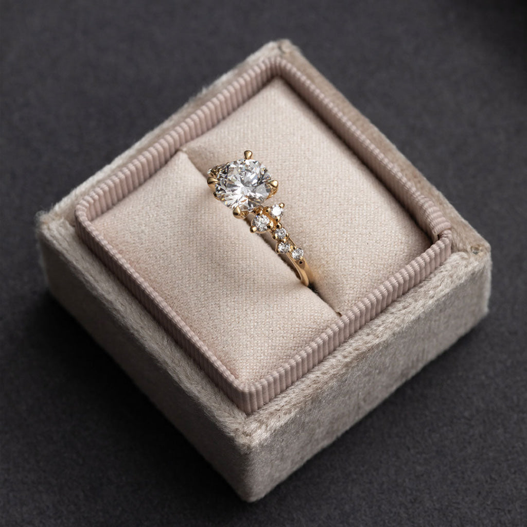 MAYA | Round Lab Grown Diamond Engagement Ring in 18ct Gold