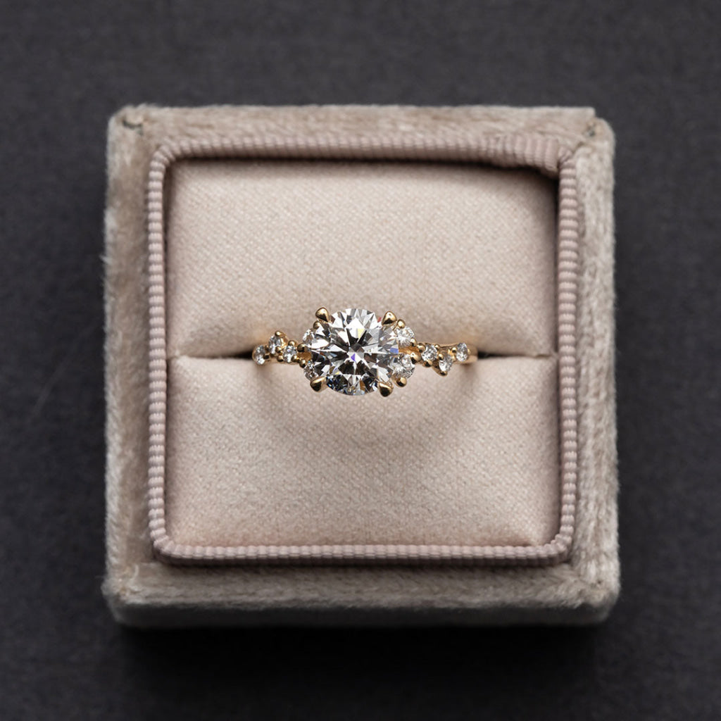 MAYA | Round Lab Grown Diamond Engagement Ring in 18ct Gold