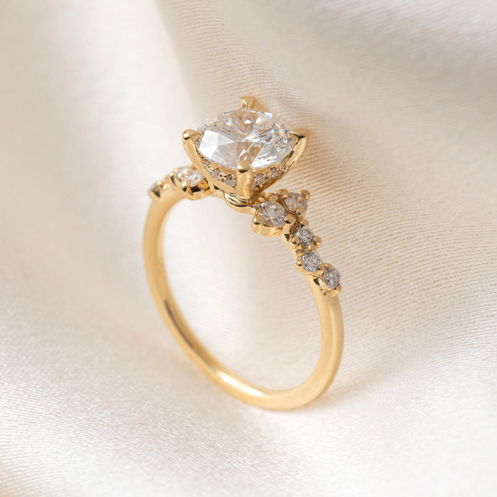 MAYA | Round Lab Grown Diamond Engagement Ring in 18ct Gold