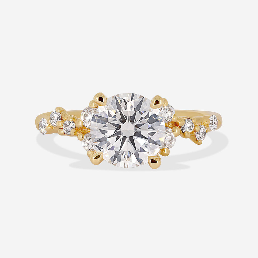 MAYA | Round Lab Grown Diamond Engagement Ring in 18ct Gold