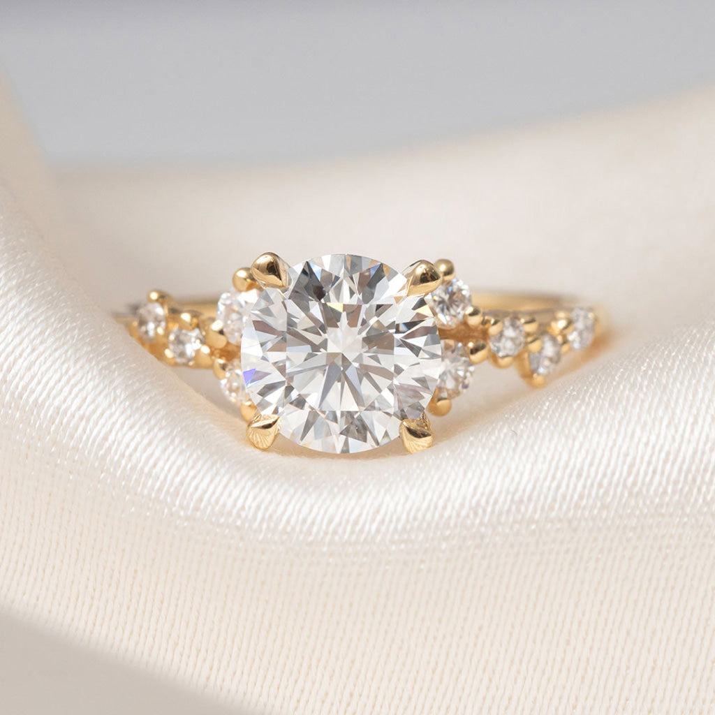 MAYA | Round Lab Grown Diamond Engagement Ring in 18ct Gold