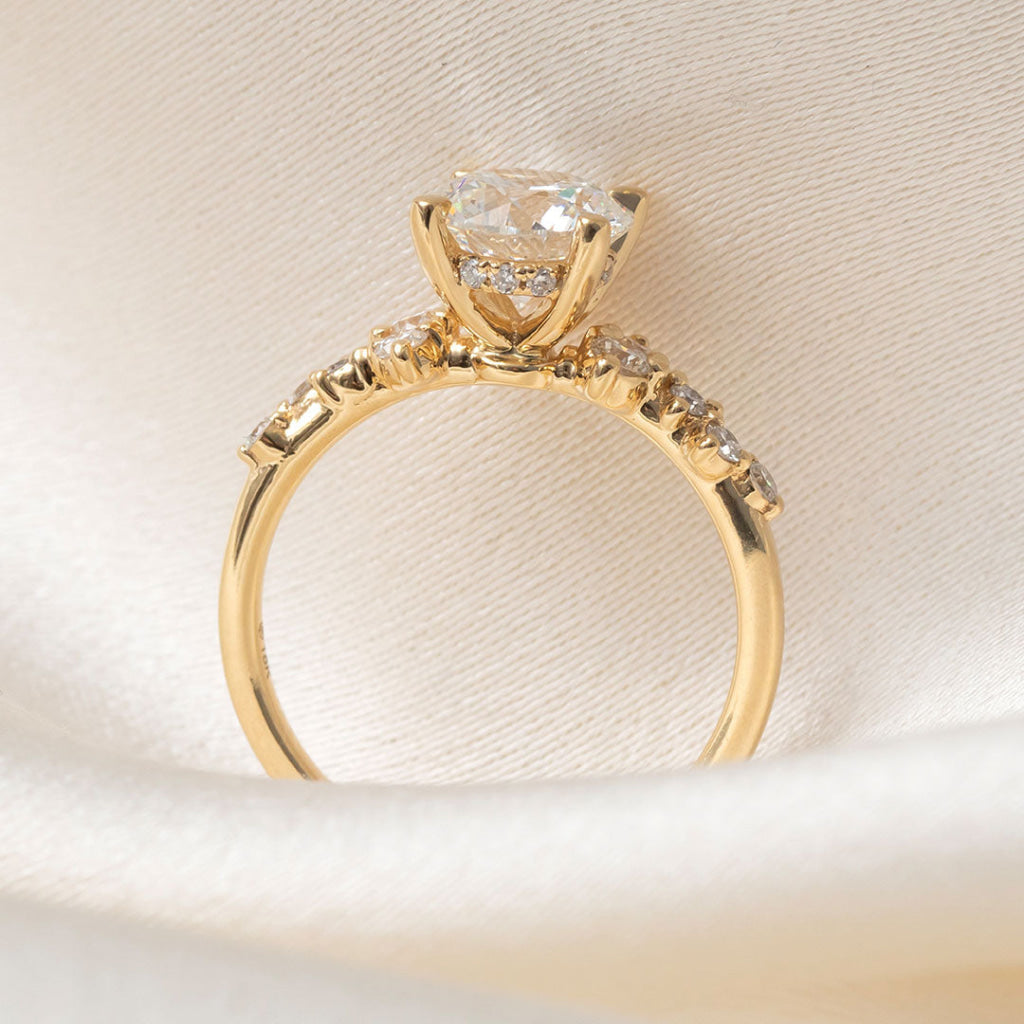 MAYA | Round Lab Grown Diamond Engagement Ring in 18ct Gold