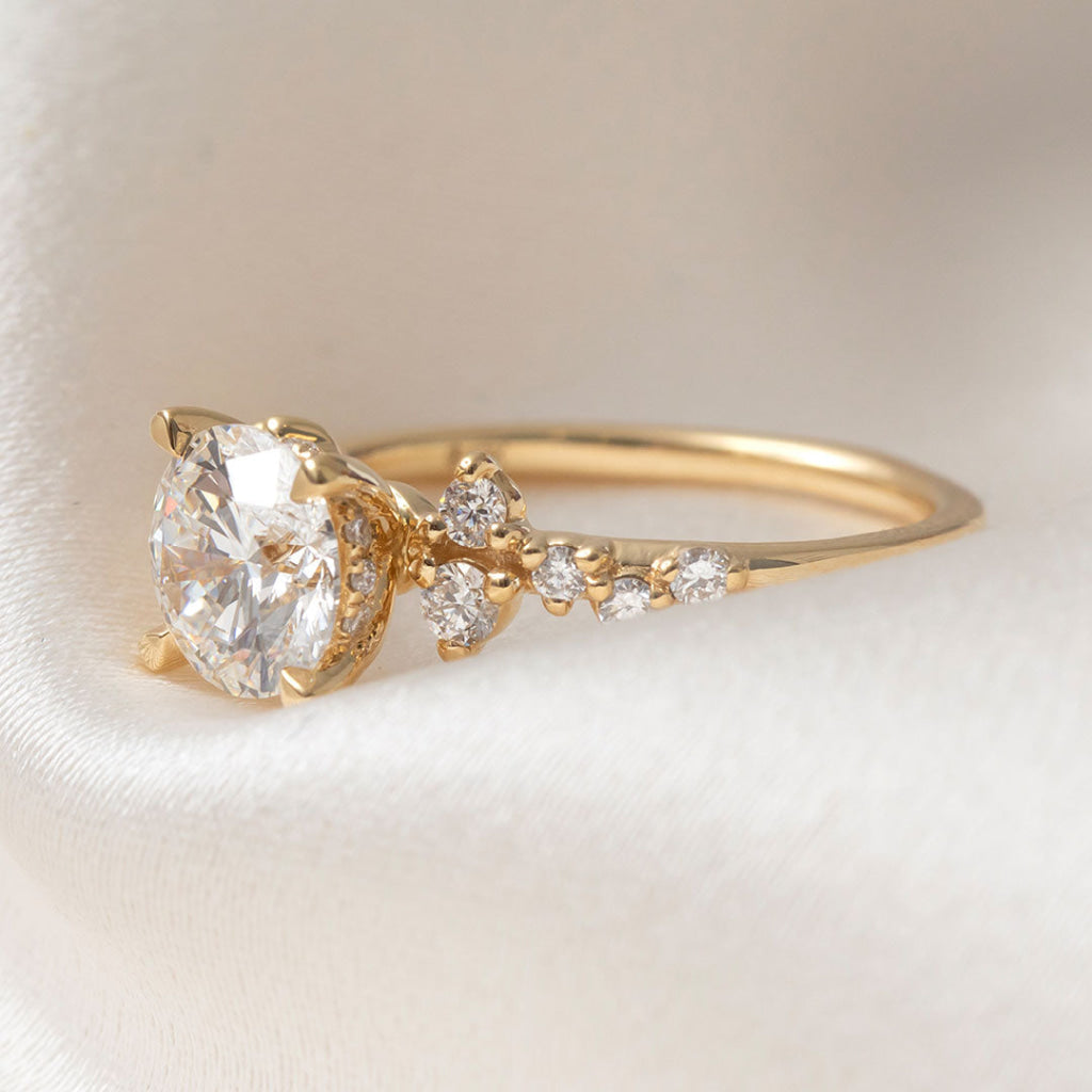 MAYA | Round Lab Grown Diamond Engagement Ring in 18ct Gold