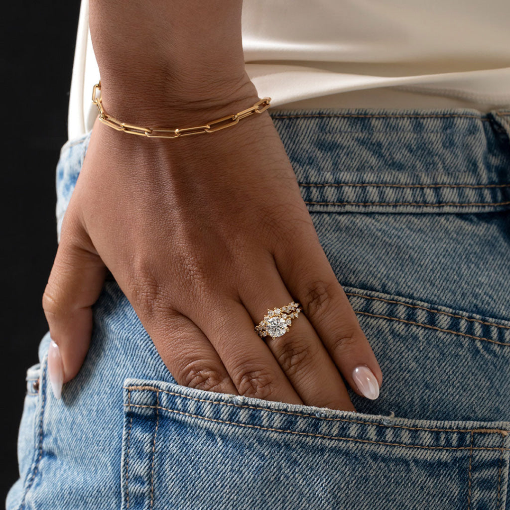 MAYA | Round Lab Grown Diamond Engagement Ring in 18ct Gold