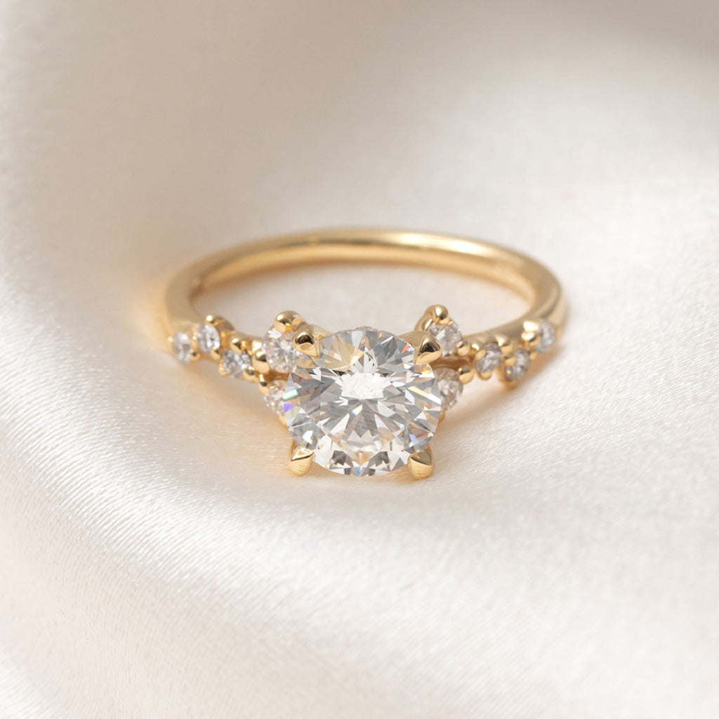 MAYA | Round Lab Grown Diamond Engagement Ring in 18ct Gold