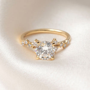 MAYA | Round Lab Grown Diamond Engagement Ring in 18ct Gold