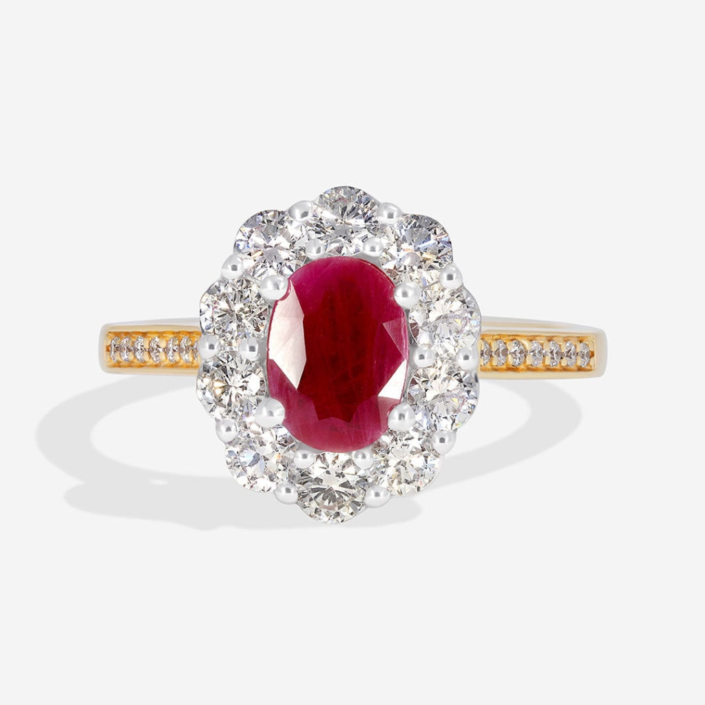 Meadow | Ruby Diamond Ring - 18ct Gold
