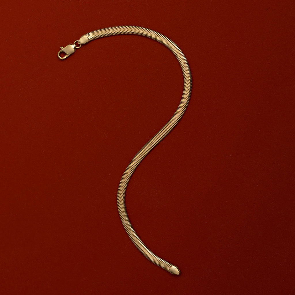 Medusa Snake Chain Bracelet | 9ct Gold - Necklace