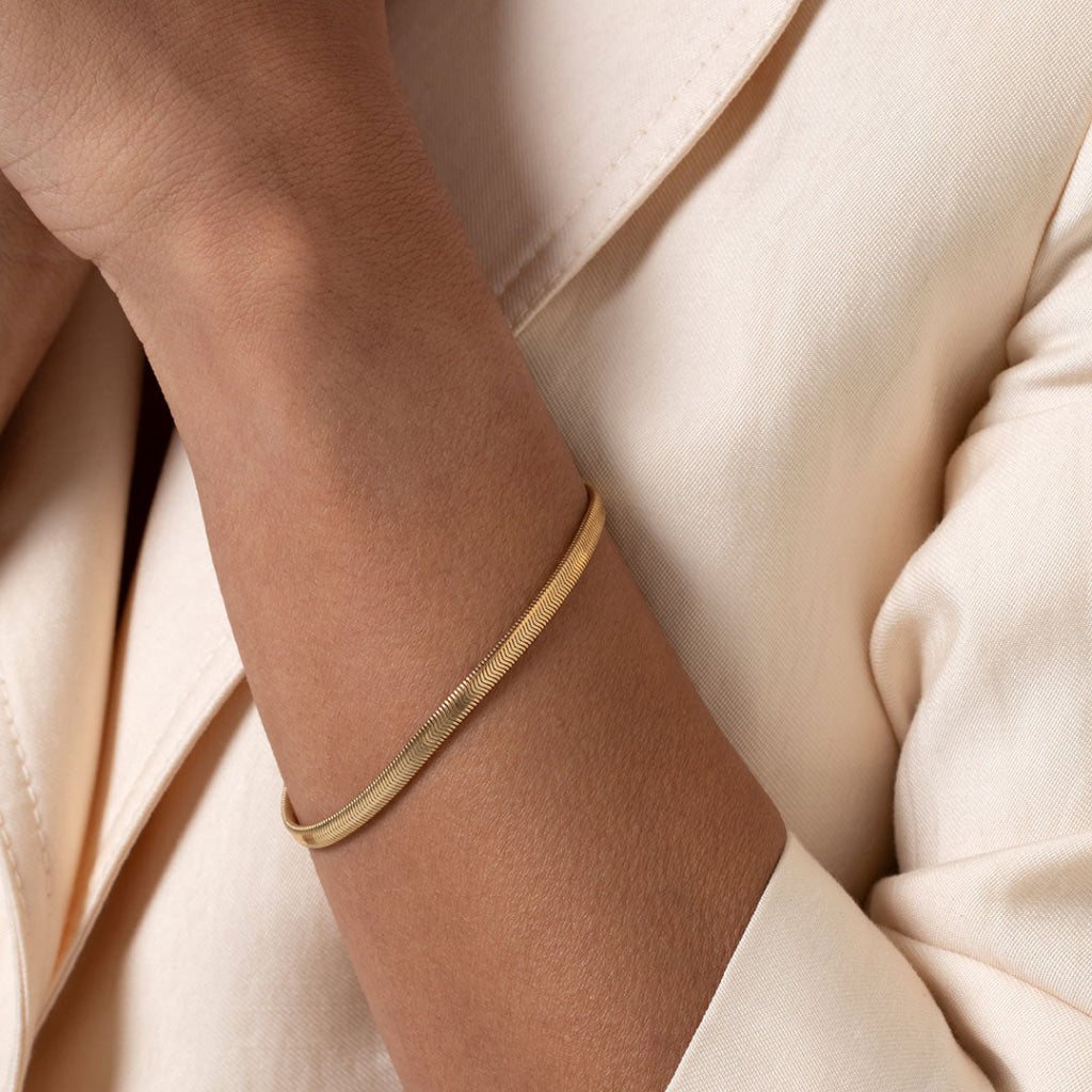 Medusa Snake Chain Bracelet | 9ct Gold - Necklace