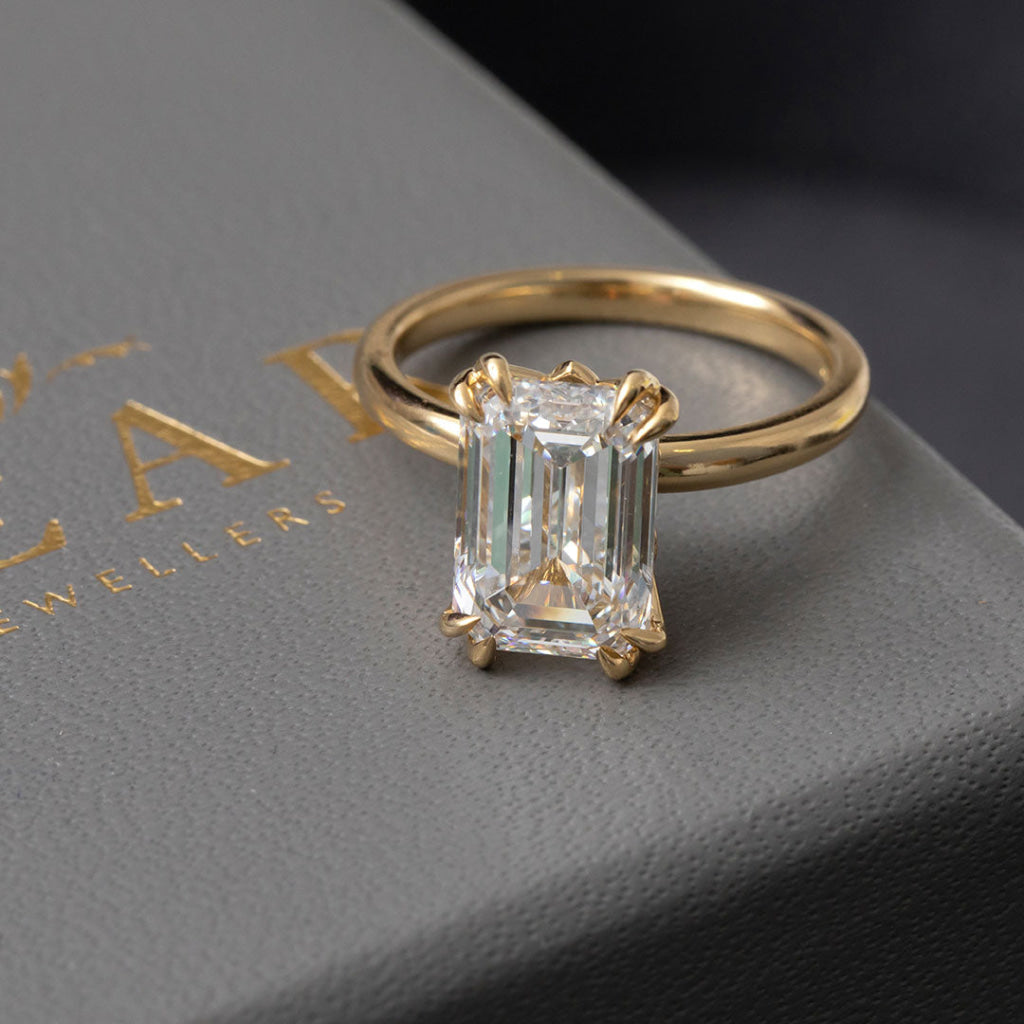 MELROSE 4ct | Emerald Cut Lab Grown Diamond Engagement Ring