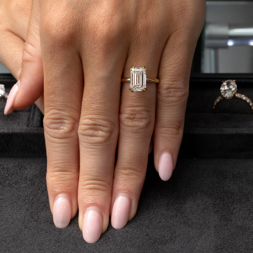 MELROSE 4ct | Emerald Cut Lab Grown Diamond Engagement Ring