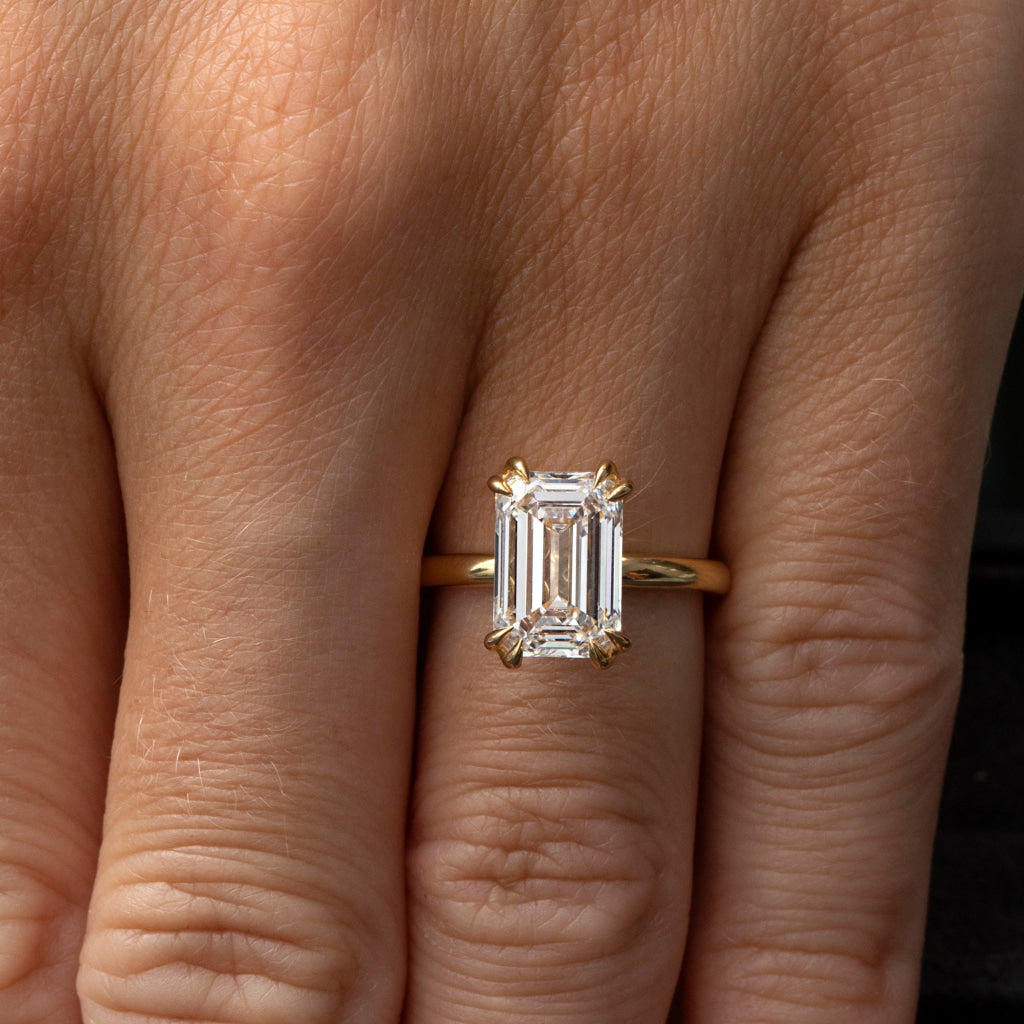 MELROSE 4ct | Emerald Cut Lab Grown Diamond Engagement Ring