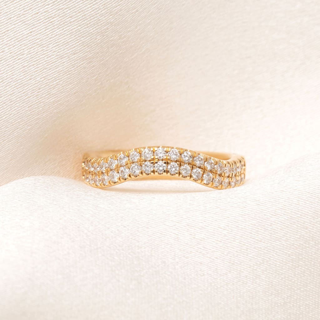 MELVIN - 18ct Gold | Diamond Wedding Ring - Rings