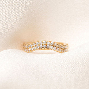 MELVIN | Natural Diamond Wedding Ring in 18ct Gold