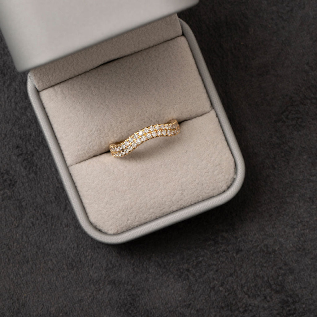 MELVIN - 18ct Gold | Diamond Wedding Ring - Rings
