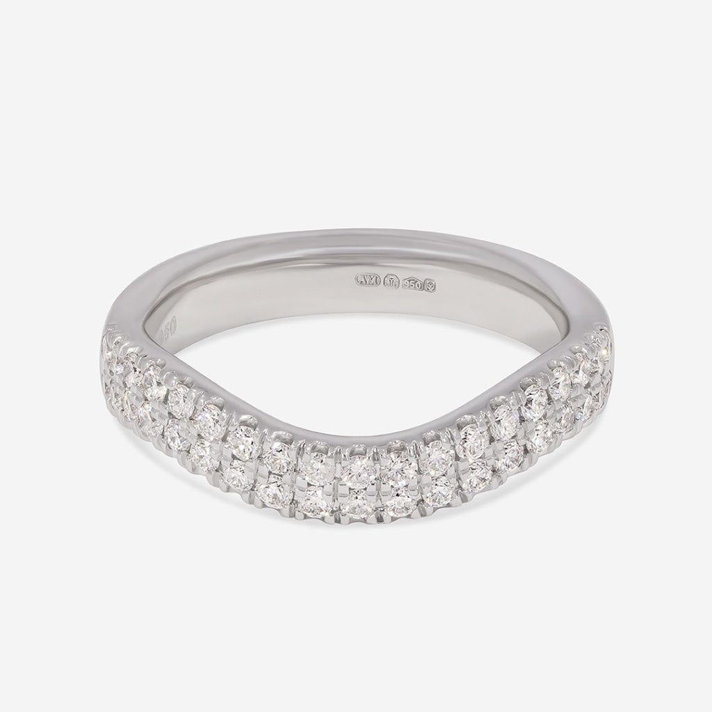 MELVIN | Diamond Wedding Ring in Platinum