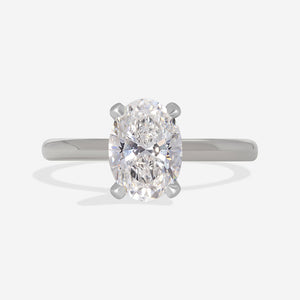 MIAMI 1.50ct | Oval Solitaire Lab Grown Diamond Engagement Ring in Platinum