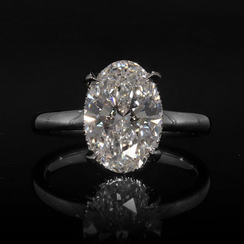 MIAMI | Oval Solitaire Lab Diamond Set in Platinum 1.50ct