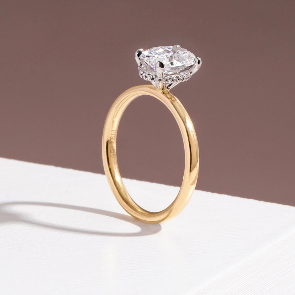 miami 18ct gold lab grown diamond engagement ring