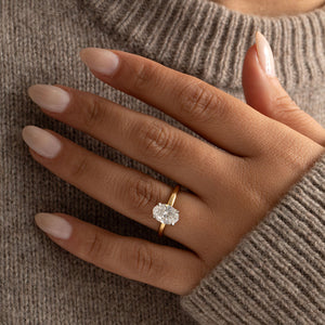 MIAMI 1.55ct | Oval Solitaire Lab Grown Diamond Engagement Ring in 18ct Gold