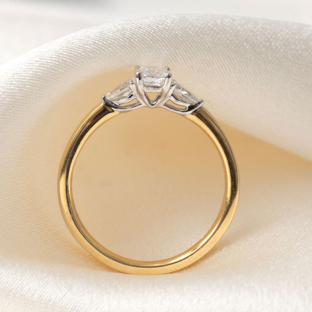 MICAH 0.66ct | Emerald Cut 3-Stone Diamond Engagement Ring