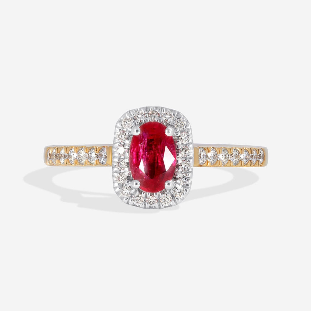 Mila | Ruby Diamond Ring - 18ct Gold
